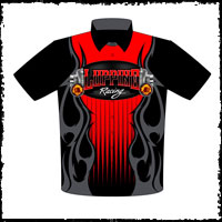 NEW!! Dom Luppino Outlaw Mustang Racing Pit / Crew Shirts Front View