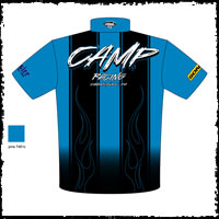 J Camp ADRL Pro Nitrous Drag Racing Team / Crew Shirts Shirt Back View