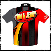 NEW!! Tom And Jerry Drag Racing Crew / Team Shirts Back View