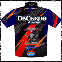 John Decerbo ADRL Camaro Pro Mod Drag Racing Team / Crew Shirts Back View