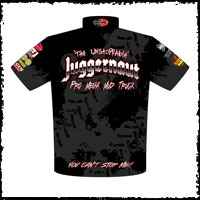 NEW!! Juggernaut Pro Mega Mud Track Racing Pit / Racing Crew / Team Shirts Back View