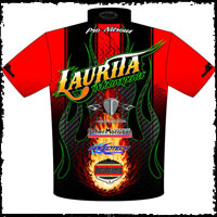 Jim Laurita Jim Laurita ADRL Pro Nitrous Camaro Drag Racing Team / Crew Shirts Back View