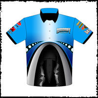 NEW!! Returning Customer Mark Woodruff Outlaw Drag Radial Corvette Pit Crew / Team Shirts Front View