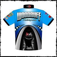 NEW!! Returning Customer Mark Woodruff Outlaw Drag Radial Corvette Pit Crew / Team Shirts Back View