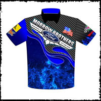 NEW!! Morrow Brothers Ford Officials Drag Racing Crew Shirts Front View
