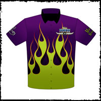 NEW!! Myles Parker Mercury Pro Modified Drag Racing Crew Shirts Front View