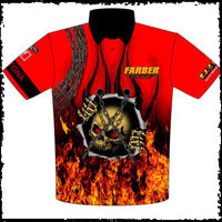 Pete Farber Daytona Pro Mod Drag Racing Team / Crew Shirts Front View