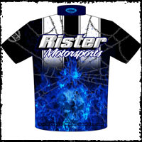 Rister Motorsports Drag Racing Team / Crew Shirts Back View