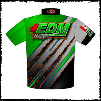 NEW!! EDM Motorsports Drag Racing Team Crew / Team Shirts Back View