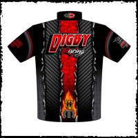 NEW!! Jason Digby Dodge Dart Drag Radial Racing Team Crew / Team Shirts Back View