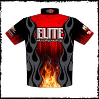 NEW!! Elite Motorsports Drag Racing Team Crew / Team Shirts Back View