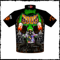 NEW!! Mac McAdams Pro Boost Pro Modified Supercharged Leigon Of Doom Corvette Drag Racing Team / Crew Shirts Back View