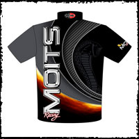 NEW!! Paul Mouhayet Moits Pro Modified Drag Racing Team Crew / Team Shirts Back View