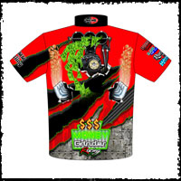 Money Grinder Drag Racing Crew / Team Shirts Back View