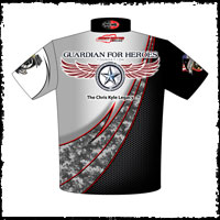 NEW!! Nancy Matter Racing Guardian For Heros Foundation - The Chris Kyle Legacy Drag Racing Crew / Team Shirts Back View