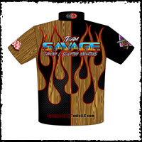 NEW!! Savage Power Tools Racing Team Crew / Team Shirts Back View