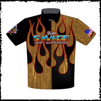 NEW!! Savage Power Tools Racing Team Crew / Team Shirts Front View