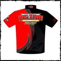 NEW!! Bob Romano Big Time Automotive Outlaw 10.5 Drag Racing Team Crew / Team Shirts Back View