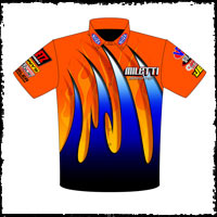 NEW!! Tim Miletti NHRA Drag Racing Crew Shirts Front View