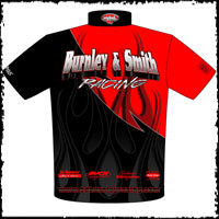 Ed Burnley ADRL Pro Modified Camaro Drag Racing Team / Crew Shirts Back View