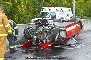 Ed Burnley Wicked Grafixx Team Racing Shirts Spotted At Super Chevy Maple Grove Pro Mod Crash