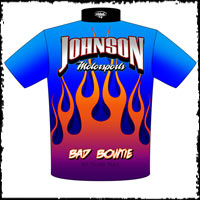 NEW!! Johnson Motorsports 4X4 Pulling Truck Racing Crew Shirts Back View