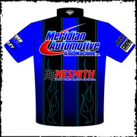 NEW!! Meridian Automotive Racing Crew Shirts Back View