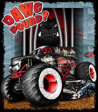 NEW!! Dawg Pound Monster Truck Custom Design T Shirts
