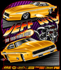 NEW!! Jeff Lutz Turbocharged Pro Modified Camaro Drag Racing T Shirts