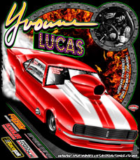 Yvonne Lucas Nitrous Camaro Pro Mod Drag Racing T Shirts