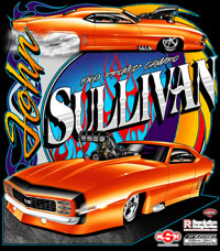 John Sullivan Pro Modified Camaro Drag Racing T Shirts