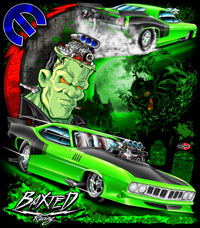 NEW !! Baxted Racing 1971 Hemi Cuda Outlaw Pro Mod Drag Racing T Shirts