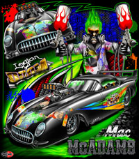 NEW!! Mac McAdams Pro Boost Pro Modified Supercharged Leigon Of Doom Corvette Drag Racing Custom T Shirts