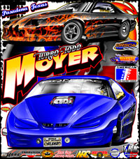 Todd Moyer ADRL XTF Corvette Drag Racing T Shirts