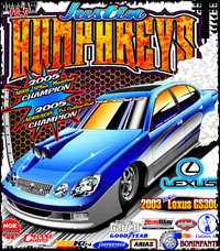 Justin Humphreys Twin Turbo Outlaw 10.5 Drag Racing T Shirts