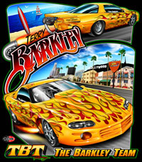 NEW !! Terry Barkley Custom Small Tire Drag Racing T Shirts