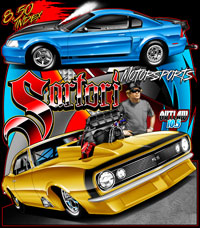 Sartori Motorsports | Outlaw 10.5 Camaro | 8.50 Index Mustang Drag Racing T Shirts