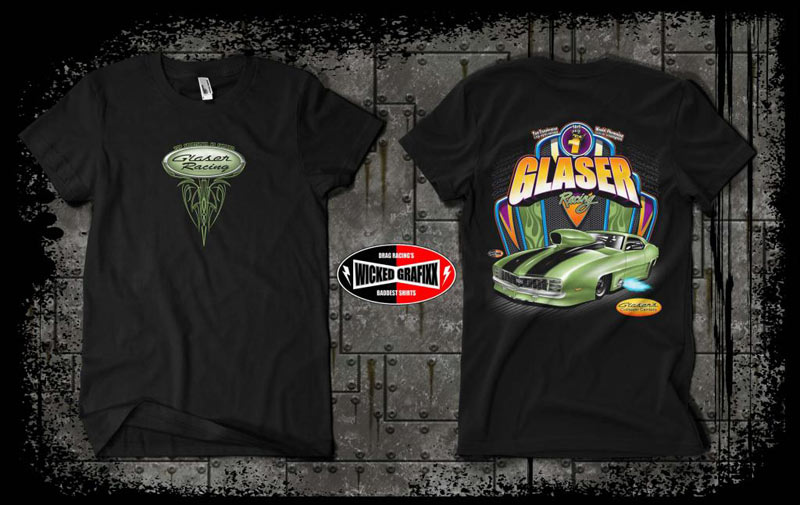 wicked grafixx custom drag racing t shirts and crew / pit shirts for all drag racing truck and tractor pulling