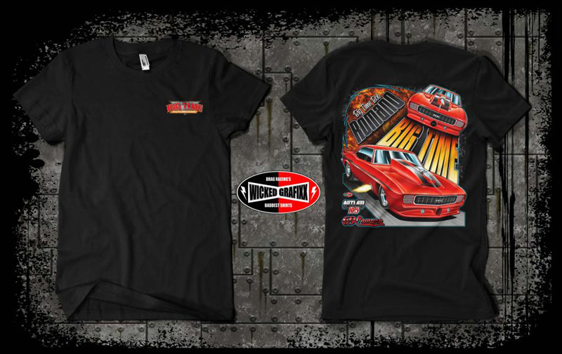 wicked grafixx custom drag racing t shirts and crew / pit shirts for all drag racing truck and tractor pulling