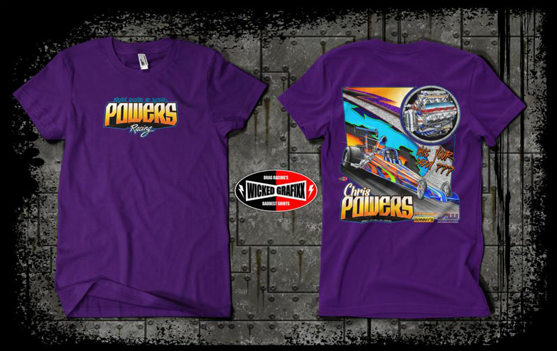 wicked grafixx custom drag racing t shirts and crew / pit shirts for all drag racing truck and tractor pulling