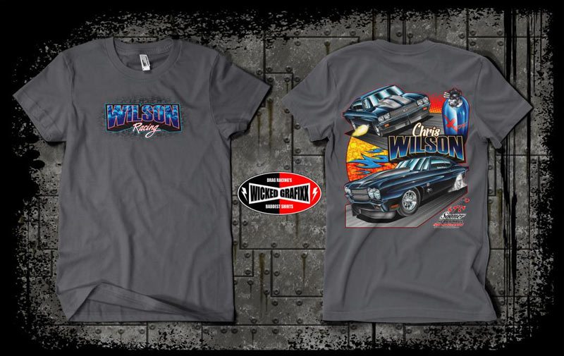 wicked grafixx custom drag racing t shirts and crew / pit shirts for all drag racing truck and tractor pulling