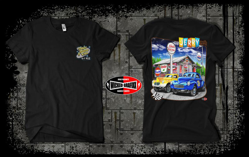 wicked grafixx custom drag racing t shirts and crew / pit shirts for all drag racing truck and tractor pulling