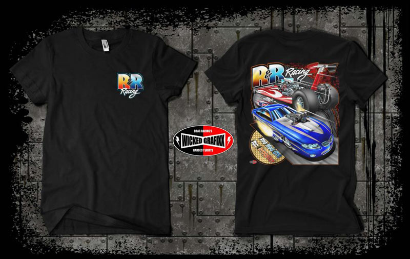 wicked grafixx custom drag racing t shirts and crew / pit shirts for all drag racing truck and tractor pulling