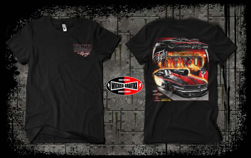 wicked grafixx custom drag racing t shirts and crew / pit shirts for all drag racing truck and tractor pulling