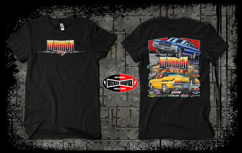 wicked grafixx custom drag racing t shirts and crew / pit shirts for all drag racing truck and tractor pulling